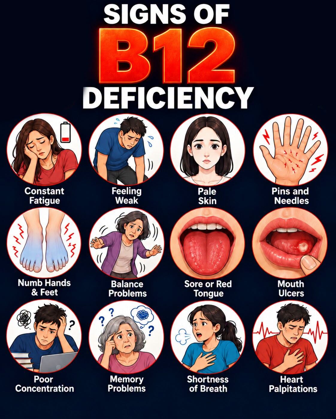 Warning Symptoms of Vitamin B12 Deficiency and How to Fix It