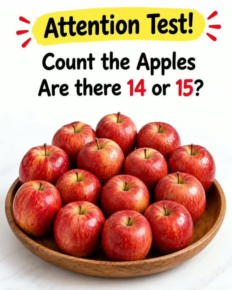 Count the Apples. Are there 14 or 15?