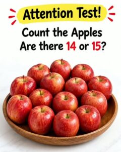 Count the Apples. Are there 14 or 15?