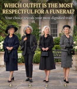 Which outfit is the most respectful for a funeral?