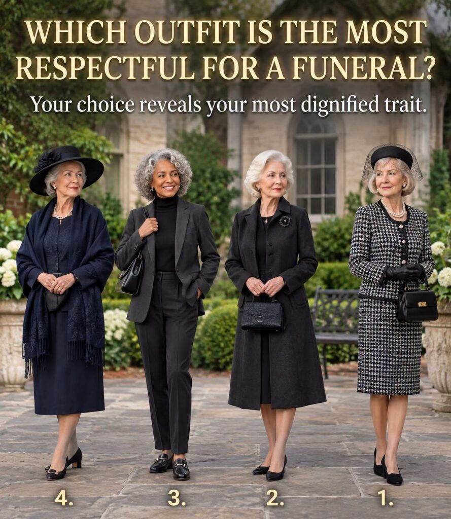 Which outfit is the most respectful for a funeral?