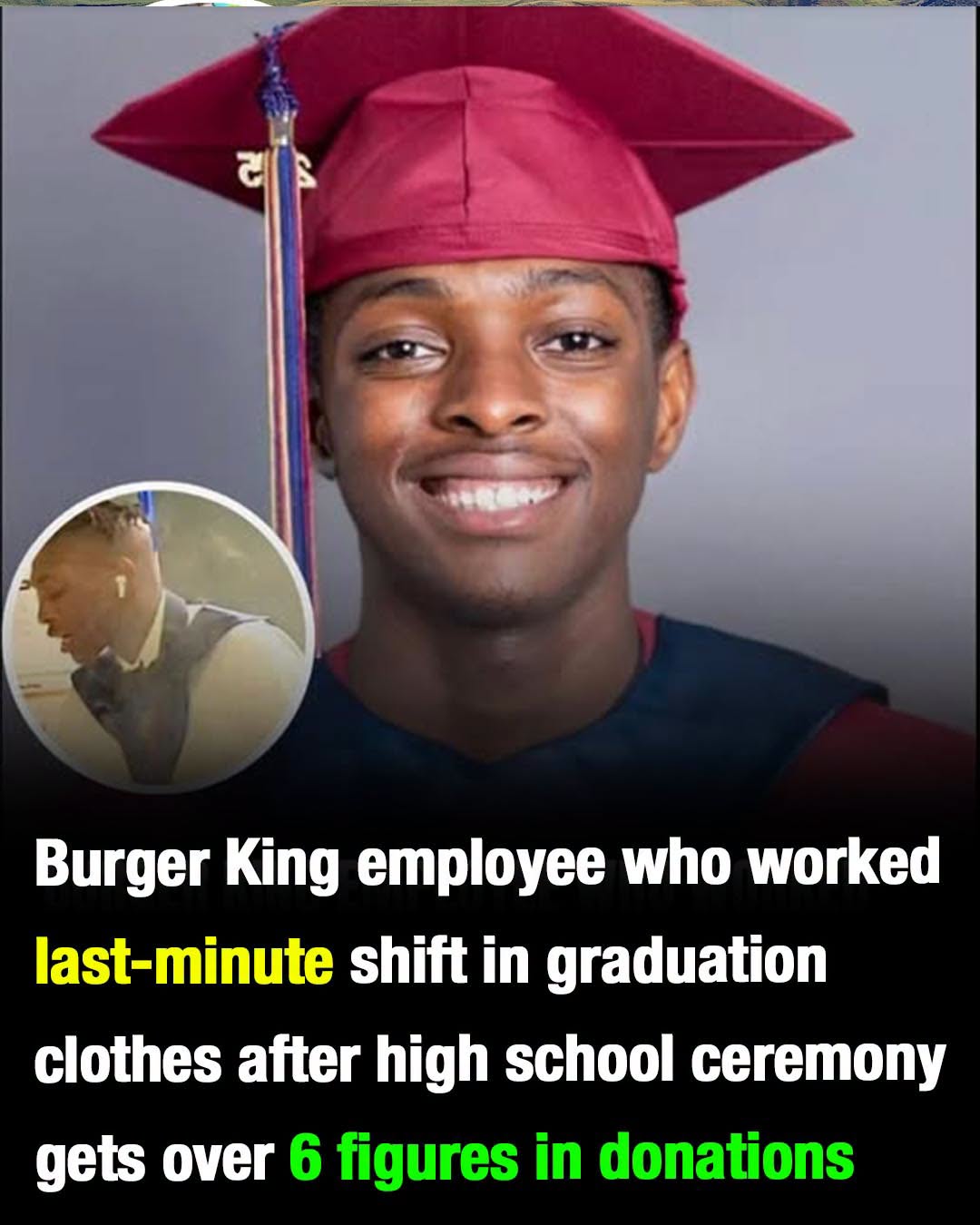 Teen who flipped burgers in grad gown inspires $230,000 in donations