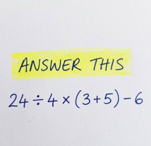 Solve the Math Puzzle on White Paper