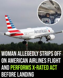 Woman allegedly strips off on American Airlines flight and performs X-rated act before landing