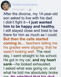 I Discovered the Real Reason My Son Was Struggling After Moving in With His Dad