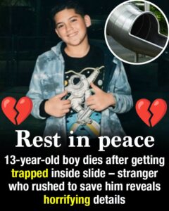 13-year-old boy dies after getting trapped inside slide – stranger who rushed to save him reveals horrifying details