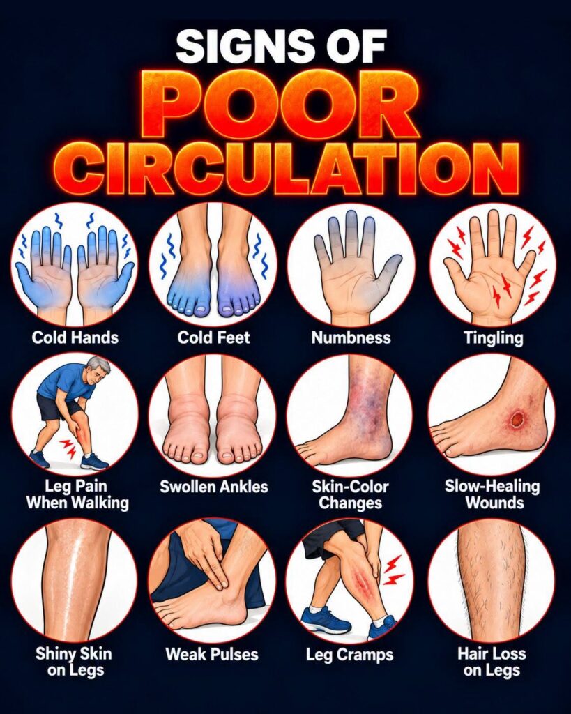 16 Warning Signs of Poor Blood Circulation and How to Treat It