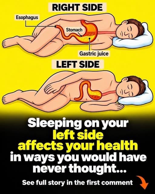 This is what sleeping on the left side does for our brain, stomach & glymphatic health