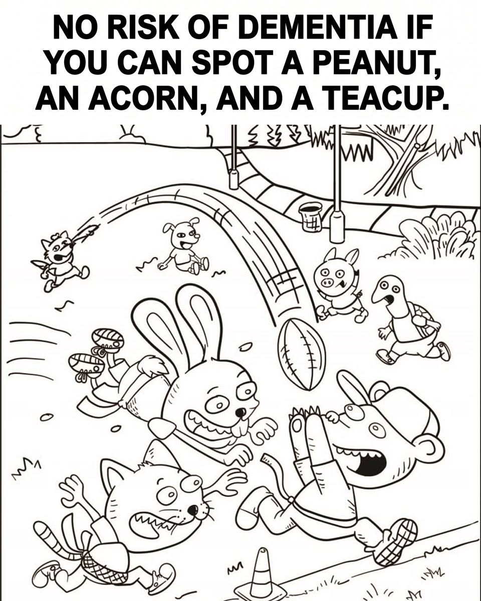 No Risk of Dementia If You Can Spot a Peanut, an Acorn, and a Teacup.