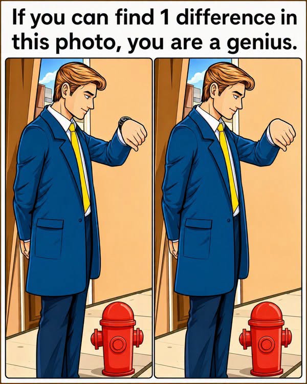 Spot the Difference: Can You Catch the Change in the Man with the Wristwatch?