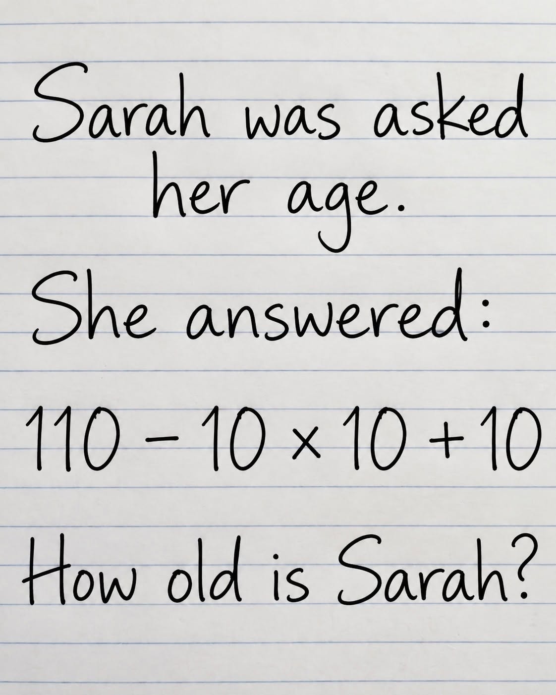 How Old Is Sarah?