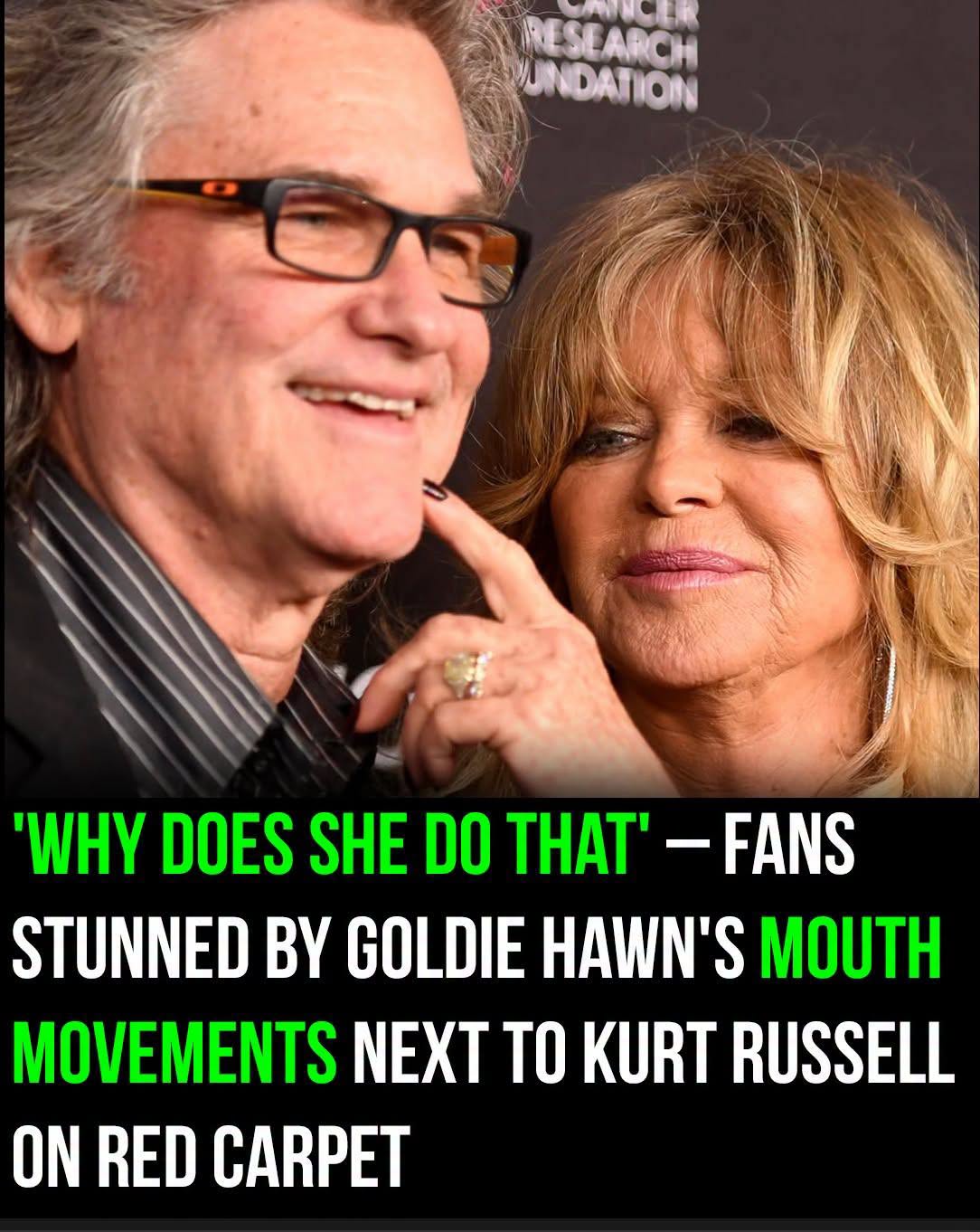 Fans stunned by Goldie Hawn’s mouth movements at the Oscars