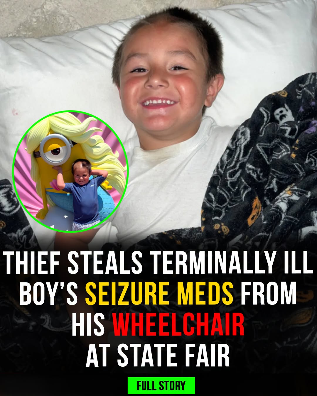 Thief steals terminally ill boy’s seizure meds from his wheelchair at State Fair