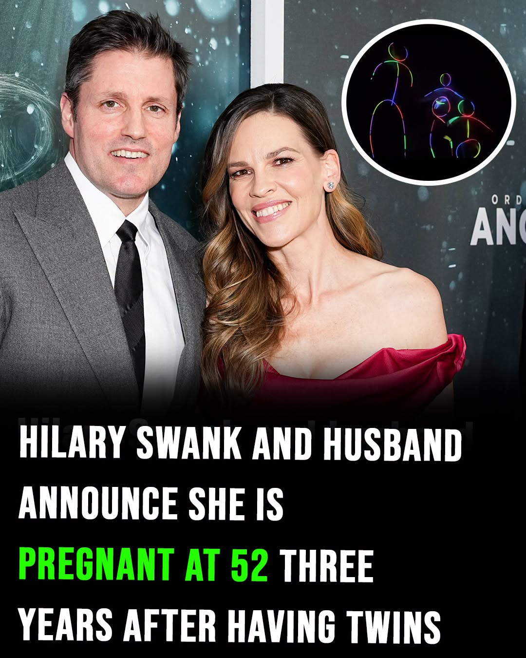 Hilary Swank and husband Philip Schneider announce she is pregnant at 52 three years after having twins