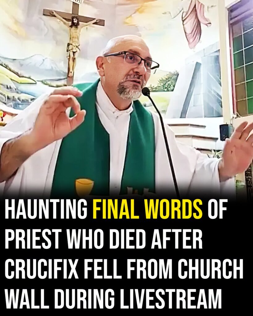 Haunting final words of priest who died after crucifix fell from church wall