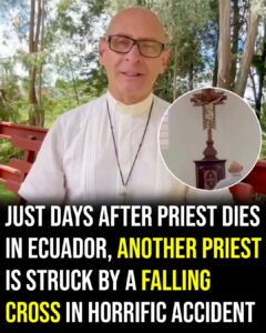 Days after priest dies in Ecuador, another priest is struck by a falling cross but miraculously survives