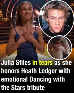 Julia Stiles in tears as she honors Heath Ledger with emotional Dancing with the Stars tribute