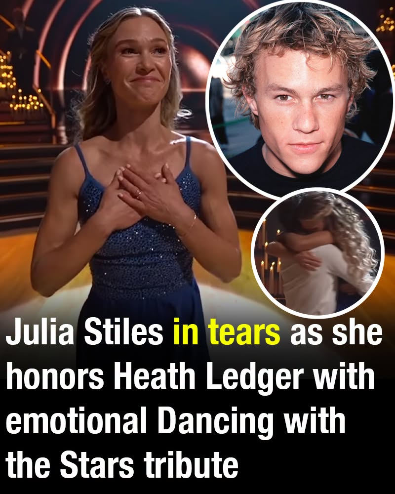 Julia Stiles in tears as she honors Heath Ledger with emotional Dancing with the Stars tribute