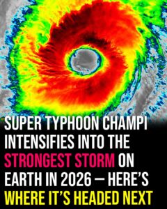 Super Typhoon Champi intensifies into the strongest storm on Earth in 2026, reaching Category 5 strength