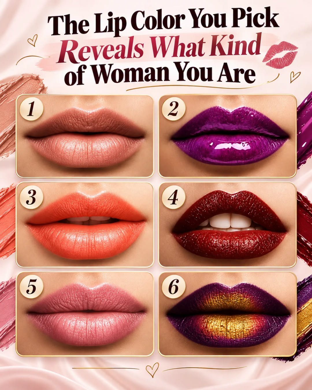 The Lip Color You Pick Reveals What Kind of Woman You Are — Choose One and Discover Your Hidden Personality