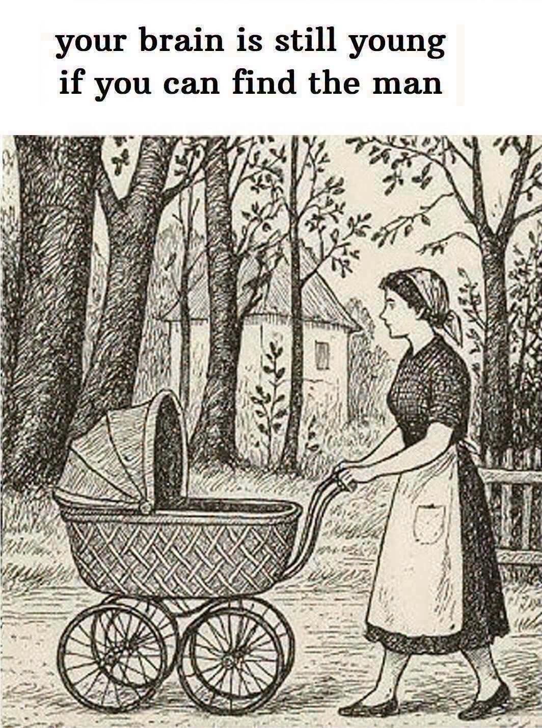 Only Young Eyes Can See the Man in This Picture!