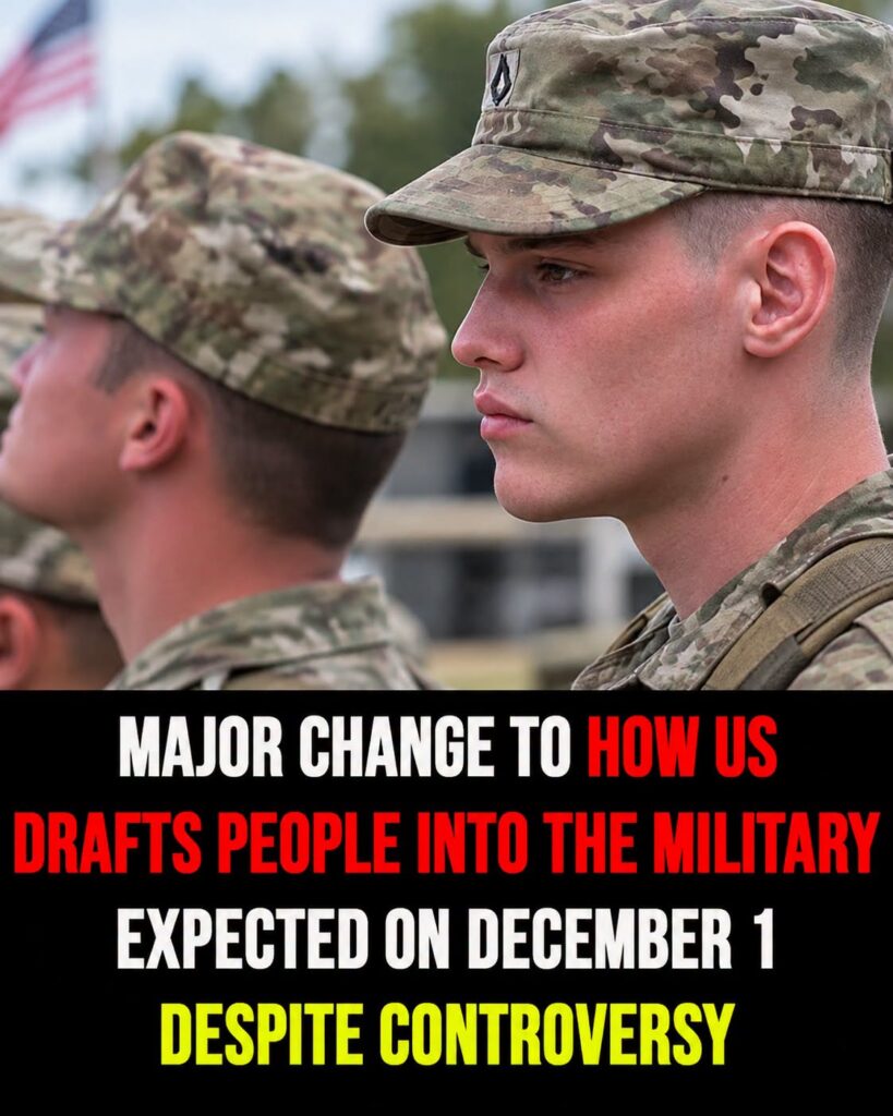 Major change to how US drafts people into the military expected on December 1 despite controversy