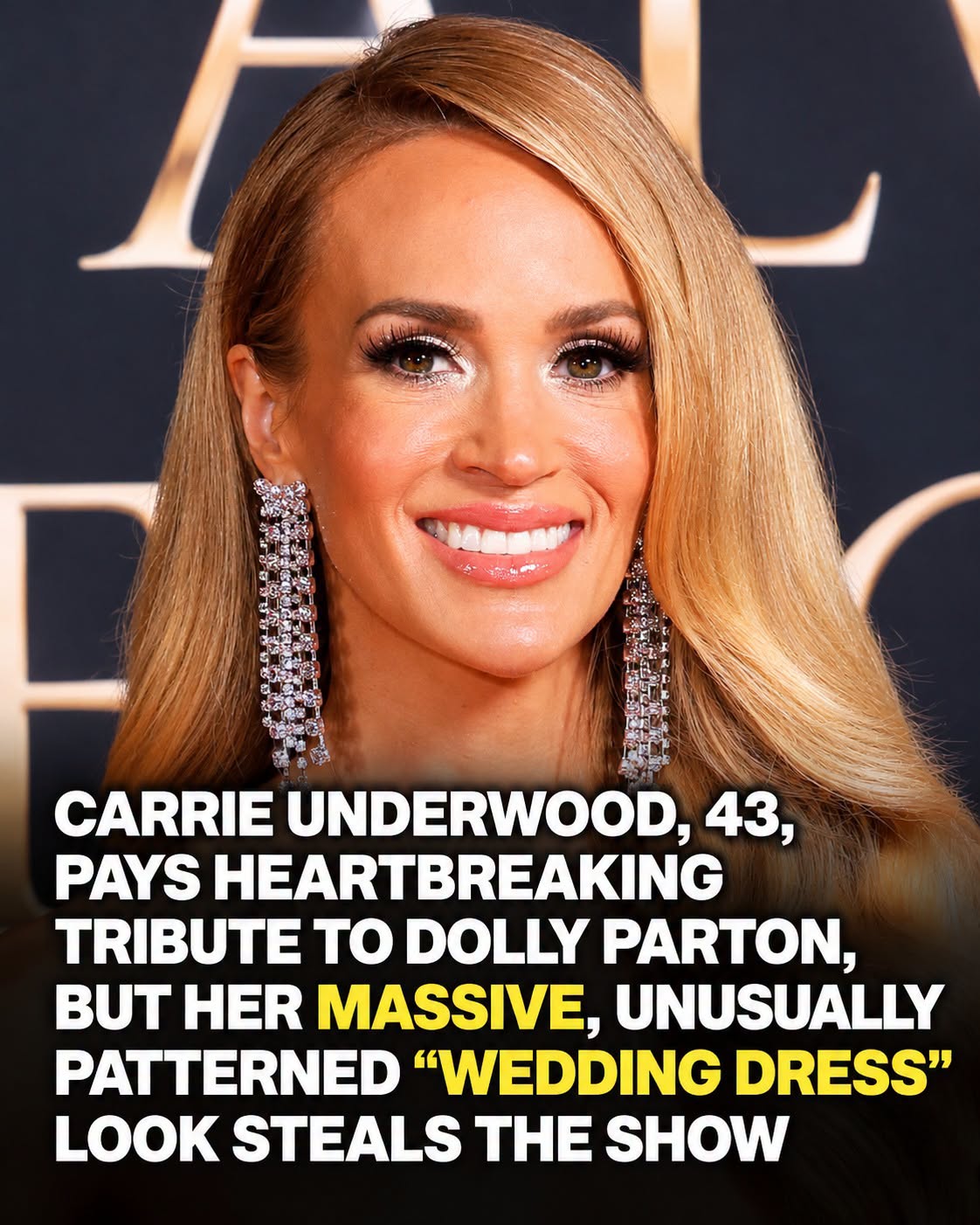 Carrie Underwood, 43, Steps Out to Honor Dolly Parton — but Her Face and Dress Quickly Become the Talk of the Night