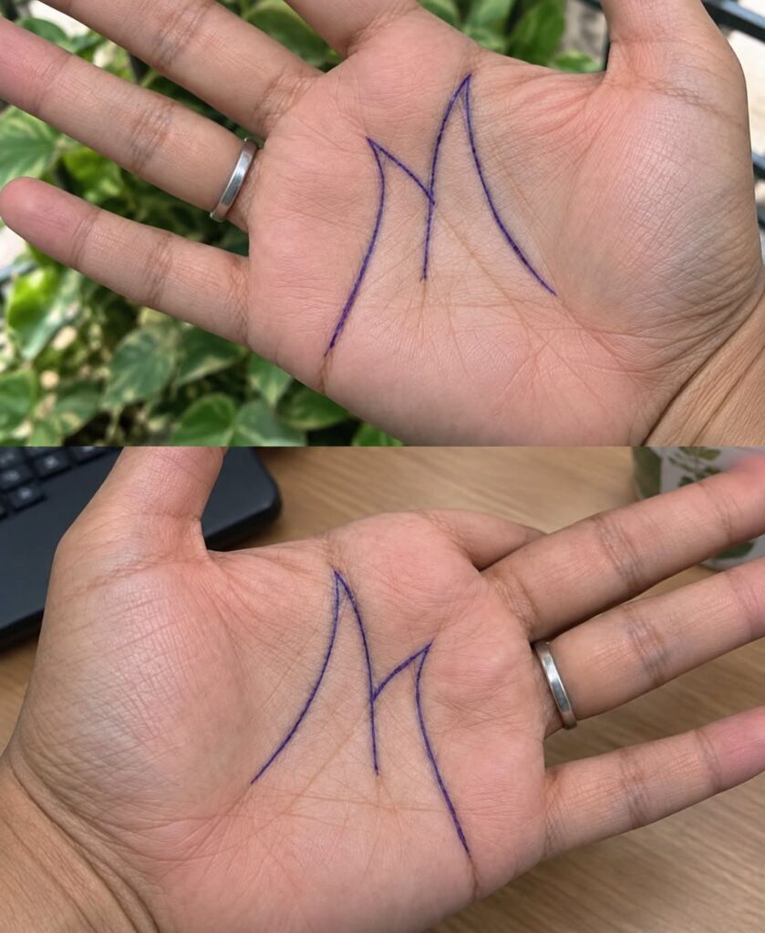 Here’s what the letter ‘M’ on the palm of your hand truly signifies
