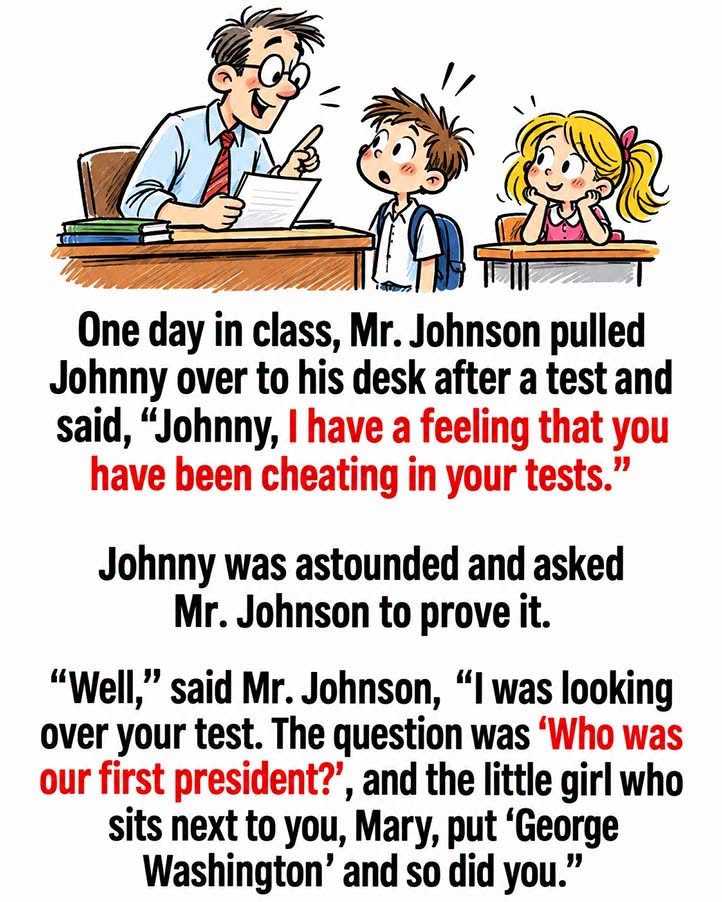 Stop cheating, Johnny!